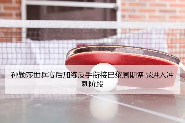 孙颖莎世乒赛后加练反手衔接巴黎周期备战进入冲刺阶段（HTHSportsapp）